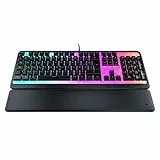 Turtle Beach Magma RGB Gaming Keyboard mit Membran-Tasten, fortschrittliches Anti-Ghosting, RGB-Beleuchtung, anpassbar, abnehmbare Handflächenauflage – Schwarz