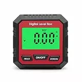 KKnoon Magnetischer digitaler Winkelmesser Absoluter und relativer Messwinkel und Neigungsumwandlung Neigungsmesser LCD-Display mit Hintergrundbeleuchtung Vielseitiger Neigungsmesser