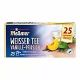 Meßmer / Weißer Tee Vanille-Pfirsich / 25 Teebeutel / 25 Stück / Vegan / Glutenfrei / laktosefrei