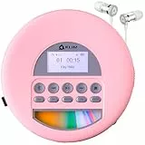 KLIM Nomad CD Player Bluetooth - Tragbarer CD-Player Discman mit langlebigem Akku - Inklusive Kopfhörer - CD-R, CD-RW, MP3 - Mit TF-Reader, Radio FM - Ideal für Autos