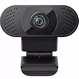wansview Webcam 1080P mit Mikrofon, Webcam USB 2.0 Plug und Play für Laptop, PC, Desktop, mit automatischer Lichtko102rrektur, für Live-Streaming, Videoanruf, Konferenz, Online-Unterricht, Spiel