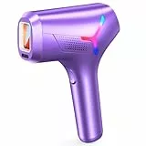 Haarlosy IPL Geräte Haarentfernung Laser für Frauen und Männer, zu Hause IGBT Schmerzfreies IPL Haarentfernungsgerät für Schnelleres Ergebnis, für Gesicht, Bikinizone, Körper, Leuchtendes Violett