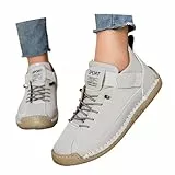 hallenschuhe herren 40, 2026 Montela Schuhe Damen Orthopädische Sneakers Komfortable Schmerzfreie Lederschuhe Atmungsaktive Wasserdicht Laufschuhe Stützende Freizeitschuhe Sportschuhe, Hellgrau, 40