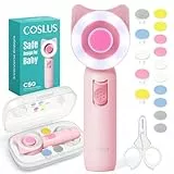 COSLUS C50 Baby Nail Trimmer Electric: Baby Nail File mit 360° LED-Licht, Electric Nail File Baby 16-in-1 Nagelpflegeset für Schlafen Neugeborene Baby Maniküre und Pediküre, für Hause und Reisen, C50