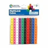 Learning Resources MathLink Steckwürfel, 100-teiliges Set, Kinder ab 5 Jahren, Mathe Würfel zum Zählen, Muster Legen und Feinmotorik trainieren, Lernspielzeug in 10 Farben