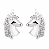Yinsen Einhorn Ohrringe Silber 925 Mädchen, Einhorn Schmuck Geburtstag Geschenke für Frauen Tochter