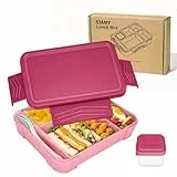 IJIAMY Brotdose Kinder mit Fächern, Bento Box Kinder, Auslaufsicher Lunchbox Kinder, Brotbox für Mädchen & Jungen, Snackbox, Perfekt für Schule, Kindergarten & Ausflüge