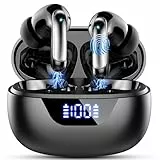Bluetooth Kopfhörer, In Ear Kopfhörer Kabellos Bluetooth 5.3 mit 4 ENC Noise Cancelling Mic, 48 Std Wireless Earbuds Hi-Fi Stereo, IP7 Wasserdicht Ohrhörer für iOS Android, LED Anzeige, USB-C, Schwarz
