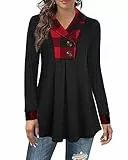Datuhao Langarm Tunika Damen Lang Winter, Damen Pullover Schick Elegant Oberteil Damen Langarm Sweatshirt Locker Legere Festival Lange Pullover Ohne-Kapuze Patchwork Pulli Trendy Women Sweater