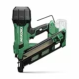 HiKOKI Akku-Streifennagler 34° - 18 V, 50-90 mm Nägel - Kompakt, leicht, leistungsstark, LED-Licht, Brushless Motor, Luftfederantrieb, werkzeuglose Tiefeneinstellung - Inkl. Systemkoffer
