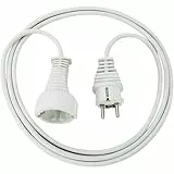 Brennenstuhl Qualitäts- Kunststoff-Verlängerungskabel mit Schutzkontakt-Stecker und -Kupplung (Verlängerungskabel für innen mit 3m Kabel) weiß