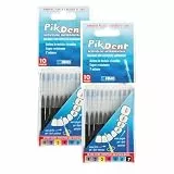 Pikdent-Interdentalbürsten - Langlebiger beschichteter Stahlkern und Tynex-Borsten - 7. Größe: Schwarz - 1,2 mm, kegelförmig - 20 Zahnbürsten