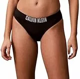 Calvin Klein Damen Bikinihose mit Logobund, Schwarz (Black), M
