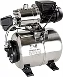 T.I.P. Hauswasserwerk Edelstahl (2.950 l/h Fördermenge, 42 m Förderhöhe, 4,2 bar Druck, 550 W, Installationsfertige Druckschaltung, 18 l Edelstahl-Druckkessel, Manometer, kompakt) HWW 3000 INOX, 31143
