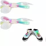 1 Paar Leucht Schnürsenkel Probuk Leuchtende Schnürsenkel Glitzer LED 120cm, Neon Bunte Regenbogen Schnürsenkel, Shoelaces, Party Gefälligkeiten Passend für Sportschuhe, Freizeitschuhe, Laufschuhe etc