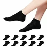 YOUCHAN Sneaker Socken Herren & Damen 10 Paar Kurze Socken Sportsocken Sneakersocken Baumwollsocken Unisex Socks Schwarz 35-38