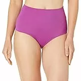 Amazon Essentials Damen Badehose mit hoher Taille (erhältlich in Übergröße), Violett, 46