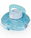WINNY POOL CLEANER Winny 200 – Kabelloser Akku Poolsauger, Doppelfiltration, automatisches Parken, 80 Min. Laufzeit, für Aufstellpools bis 60 m², kompakt & leicht(Marine-Weiß)