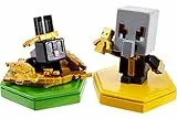 Mattel Minecraft GKT44 - Earth Boost Minifigur 'Magier + Kaninchen' 2er-Pack mit NFC-Chip für das Augmented-Reality-Spiel „Earth“ für mobile Geräte, Spielzeug für Mädchen und Jungen ab 6 Jahren
