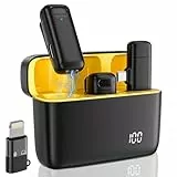 AKOFIC Lavalier Mikrofon Kabellos für iPhone/Android Telefon/Laptop, Mini Handy Mikrofon, Professionelles Dual USB C Ansteckmikrofon für Videoaufzeichnung, Live-Streaming, Vlog, YouTube, TikTok