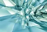 Komar Fototapete 3D CRYSTAL CAVE | 368 x 254 cm | Tapete, Wand Dekoration, Design, Abstrakt, Diamant, Glas, Schlafzimmer, Wohnzimmer | 8-879