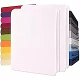 CelinaTex Jersey Topper Spannbettlaken Lucina 180x200-200x200cm Schnee weiß 100% Baumwolle gekämmt bis 12cm Matratzenhöhe Spannbettbezug, Leintuch, Bettlaken, elastisch, Strech, Oeko-Tex