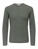 ONLY & SONS Herren Pullover ONSERIC REG 12 STRUC Crew Knit - Regular Fit S-XXL, Größe:L, Farbe:22029952 Castor Gray
