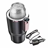 TOPINCN 2-in-1 Auto Tassenwärmer Kühler, Smart Auto Tassenhalter Auto Auto Kühlung und Heizung Getränkehalter Auto Becherhalter Praktische Auto Kühlschrank Kühler Isolierung (Lila Gold)