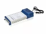 HUMAX HMS 98 Multischalter für Quattro und Quad LNB, SAT Verteiler für 8 Teilnehmer, Antennenverteiler mit integriertem Netzteil, SAT Splitter mit 1 DVBT- und 8 Sat LNB-Eingängen für 2 Satelliten