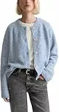 Marc OߴPolo Denim Damen Cardigan mit Bouclé-Struktur Relaxed Fit, Blau (Blue Dusk), XXL