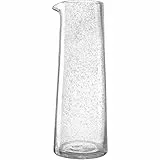 LEONARDO HOME BURANO Krug • 1 Stück • Zeitlose Glaskaraffe • stilvoller Wasserkrug • moderner Saftkrug • handgefertigt • Schaumglas • vielseitig • Karaffe mit Ausguss • Höhe 25 cm • klar • 055290