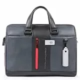 Piquadro – Businesstasche – Hochwertiges Leder – Grau – Herren