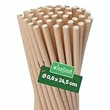 Wisefood® Strohhalme Papier [25 cm Ø 8] Party Deko [Braun] alternative Strohhalme Plastik-frei für Geburtstag Hochzeit DIY [100 Stk.] für Cocktail Getränke Cola Energy Drink Wasser Limo BIO