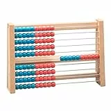 WISSNER® Aktiver Lern-Rechenschieber - Robustes RE-Wood®-Holzdesign für Grundschulkinder, Spielend Rechnen Lernen bis 100, 25x17x4,5 cm, Rechenrahmen für Schulkinder