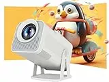 Android 13 Beamer Mini Smart Beamer 4K, 320 ANSI Projektor mit WLAN und Bluetooth, ChatGPT Sprachassistent Heimkino Tragbarer Projektor für Handy Klein (Weiß)