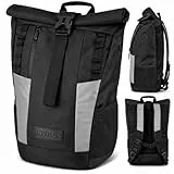 invilus® - Rucksack Damen & Herren - Rolltop Backpack mit Laptopfach Uni, Arbeit & Fahrrad - Seitlicher Schnellzugang - Reiserucksack - Nachhaltig - Wasserabweisend