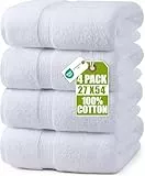 Utopia Towels - 4er-Pack Badetücher Set Premium 100% ringgesponnene Baumwolle 69 x 137 cm Handtücher, sehr saugfähig, weiches Gefühl Duschtücher (Weiß)