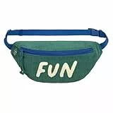 LÄSSIG Kinder Bauchtasche Umhängetasche mit verstellbarem Gurt/Mini Bum Bag Cord Fun Ocean Green