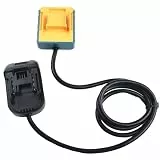 URPIZY Verlängerungskabel für Akku 18/20 V Max Adapter für Makita Dewalt Milwaukee Bosch Elektrowerkzeuge, kompatibel mit 18V Lithium-Akkus, kompakt & leicht