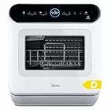Midea Tischgeschirrspüler für 3 Gedecke, mit und ohne Wasseranschluss Verwendbar, IOT-Steuerung, 6+1 Programme, Touch Control, Mini Geschirrspüler für Wohnungen, Schlafsäle und Wohnmobile