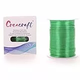 Creacraft Aluminium Schmuckdraht - Basteln, Modellieren, Floristik (150m, Grün, 1 mm)
