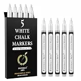 Pinturale Arts Set 5 Kreidestift Weiß | 2mm Spitze | Kreidemarker Weiss
