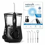 Waterpik Professional Water Flosser, Testsieger 2025, Precision Pulse Technology, TÜV Siegel, bis zu 99,9 Prozent Plaque Entfernung, 6x Aufsätze, 10x individuelle Modi, integrierter Timer, Schwarz