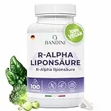 Bandini® ALA Alpha Liponsäure | Hochdosiert Alpha Lipoic Acid | Alpha Liponsäure zur Unterstützung von Kreislauf, Leber & Nervensystem - Antioxidans | 100 Kapseln | Vegan, Laborgeprüft, GVO-frei