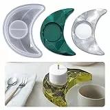 Kerzenhalter Silikonform Epoxidharz,Kerzenhalter Harzformen,Mond Teelichthalter Resin Gießform,DIY Kerzenhalter Silikonform, für Kerzenhalter, Schmuckschatulle, Teelichthalter, Tischdekoration