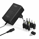 ANSMANN APS 1000 Universal Stecker Netzteil 12V inkl. 7 verschiedende Adapter Stecker - Netzstecker bis max. 1000mA - Netzadapter zur Stromversorgung vieler Elektrokleingeräte von 3-12 Volt regelbar