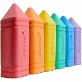 JOYIN 6 Stück Jumbo-Gehwegkreide in 6 Farben, abwaschbare Gehwegkreide für Kinder, ungiftiger Kunstbedarf, Spiele im Freien, Spielplatz