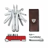 Victorinox, Multifunktionswerkzeug, Swiss Tool Spirit X Plus Ratchet, Silber (36 Funktionen, Feststellklinge, Kombi-Spitzzange, Schraubendreher)