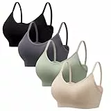HBselect 4er BHS Damen ohne Bügel Nahtlose Bralettes T-Shirt BHS Bustier Top