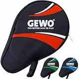 GEWO Rundhülle Master mit Ballfach - Robuste Tischtennisschläger-Hülle für einen Schläger und 3 Bälle - Tischtennis-Tasche mit gepolstertem Schlägerfach - Einzel-Tischtennisschläger-Tasche, 30cm, rot